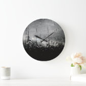 Koel zwarte en witte waterdruppels grote klok (Huis)