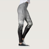 Koel zwarte en witte waterdruppels leggings (Rechts)