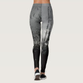 Koel zwarte en witte waterdruppels leggings (Achterkant)