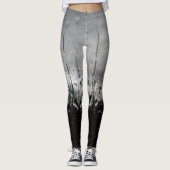 Koel zwarte en witte waterdruppels leggings (Voorkant)