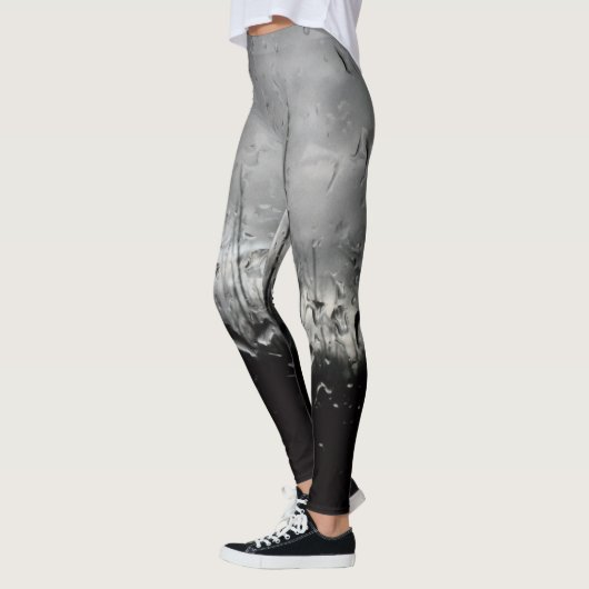 Koel zwarte en witte waterdruppels leggings (Links)