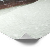 Koel zwarte gele sportauto poster (Hoek)