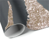 Koel zwarte gouden marmertextuur cadeaupapier (Rol Hoek)