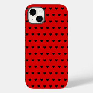 Koel Zwarte Harten Op Opvallend Rood Case-Mate iPhone 14 Plus Hoesje