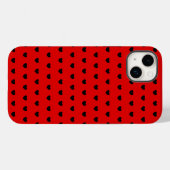 Koel Zwarte Harten Op Opvallend Rood Case-Mate iPhone Case (Achterkant (horizontaal))