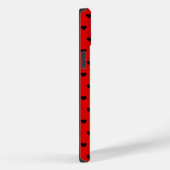 Koel Zwarte Harten Op Opvallend Rood Case-Mate iPhone Case (Achterkant / Rechts)