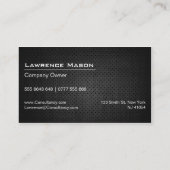 Koel zwarte, moderne professionele Visitekaartjes (Achterkant)