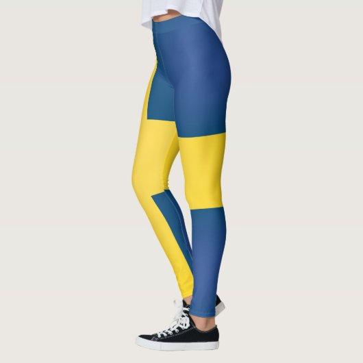 Koel Zweden vlag-Mode Leggings (Links)