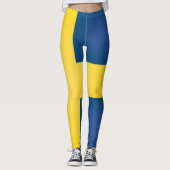 Koel Zweden vlag-Mode Leggings (Voorkant)