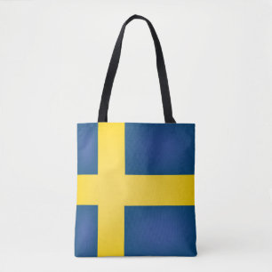 Koel Zweden vlag-Mode Tote Bag