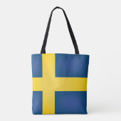 Koel Zweden vlag-Mode Tote Bag (Achterkant)