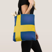 Koel Zweden vlag-Mode Tote Bag (Dichtbij)