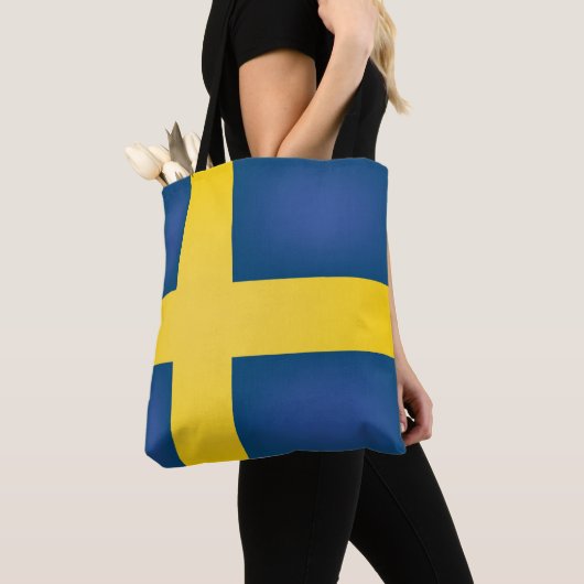 Koel Zweden vlag-Mode Tote Bag (Dichtbij)