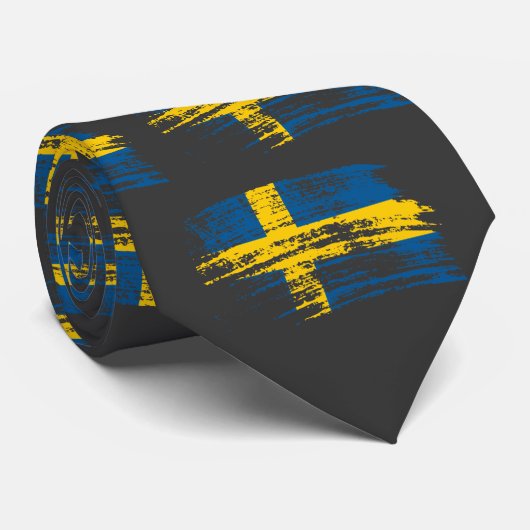 Koel Zweeds vlagontwerp Stropdas (Opgerold)