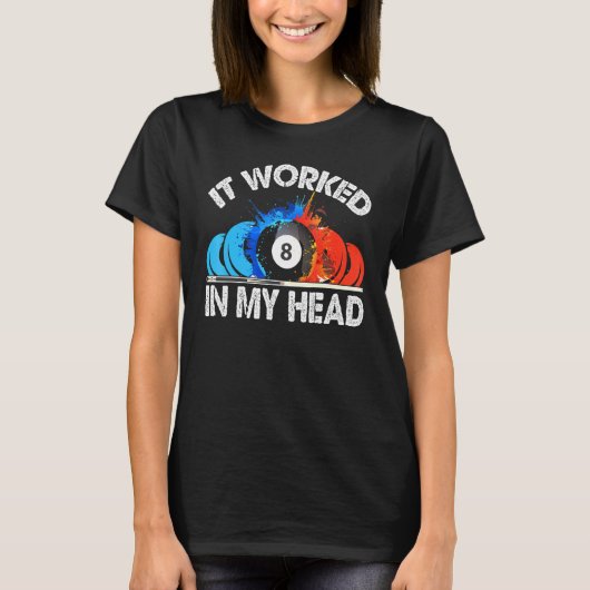 Koel zwembad in mijn hoofd t-shirt (Voorkant)