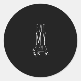 Koel zwemmen eet mijn bubbels en zwom schimmels ronde sticker