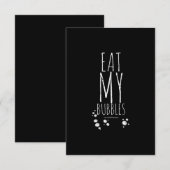 Koel zwemmend eet mijn bubbels zwim schimmels kaart (Voorkant / Achterkant)