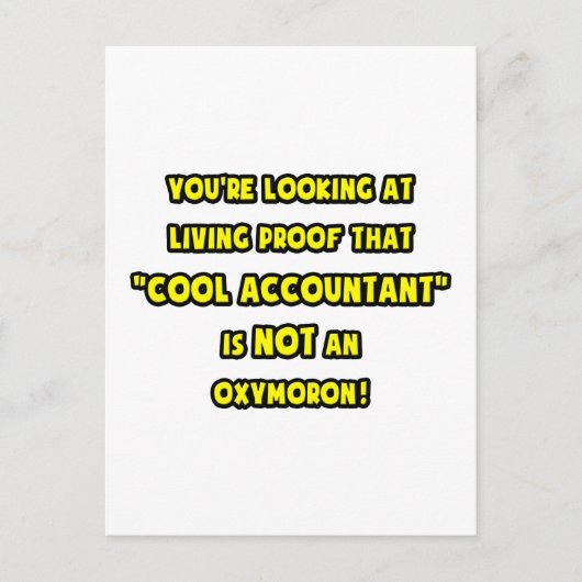Koelaccountant is geen zuurstofmonteur briefkaart (Voorkant)