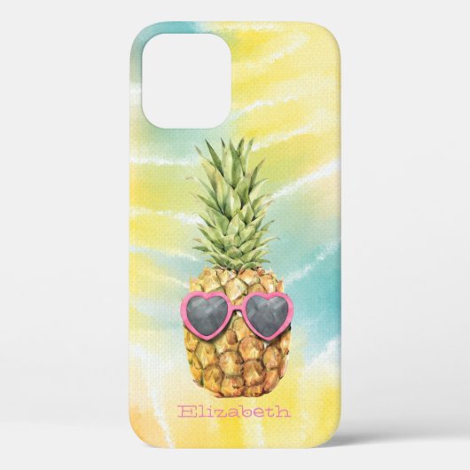 Koelanananas, Waterverf regenboogkleurige kleursto Case-Mate iPhone Case (Achterkant)