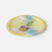 Koelanananas, Waterverf regenboogkleurige kleursto Papieren Bordje (Gekanteld)