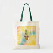Koelanananas, Waterverf regenboogkleurige kleursto Tote Bag (Voorkant)