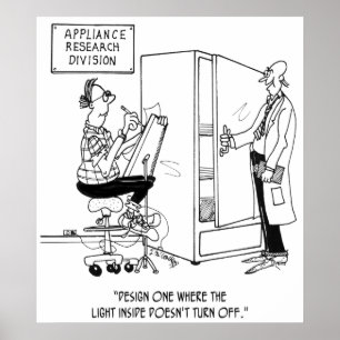 Koelapparaat Cartoon 4876 Poster