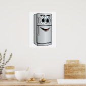 Koelapparaat voor roestvrij staal, Cartoon Poster (Keuken)