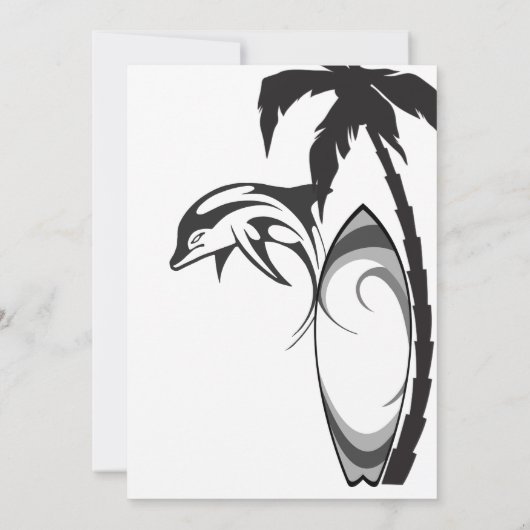 Koelbaars- en palmboom op zaterdag kaart (Achterkant)