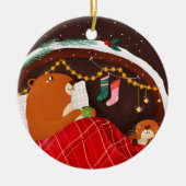 Koelbare afluisterapparatuur keramisch ornament (Voorkant)