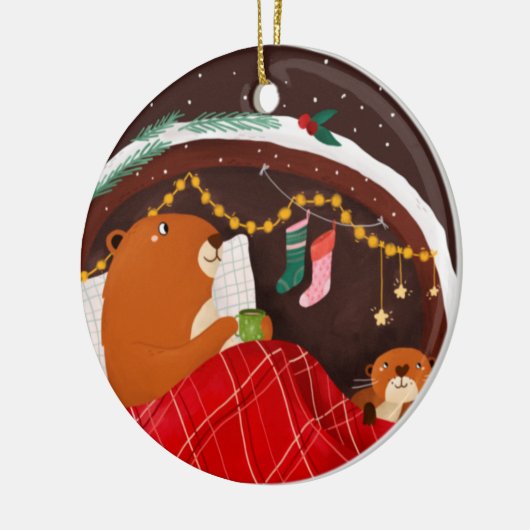 Koelbare afluisterapparatuur keramisch ornament (Links)