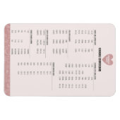 Koelbekroonde omzettingen schattig lichtroze  magneet (Horizontaal)