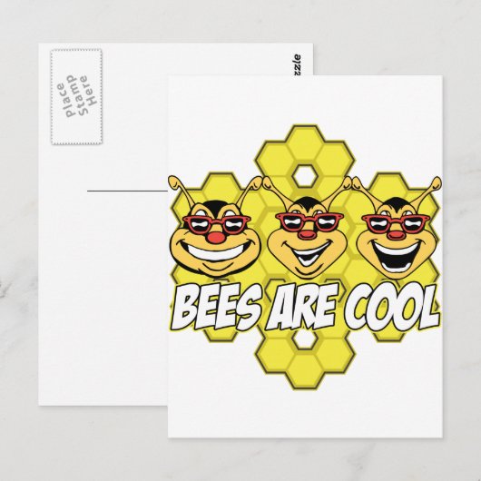 Koelbijen Briefkaart (Voorkant / Achterkant)