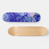 Koelblauwe abstracte kunst persoonlijk skateboard (Horizontaal)