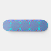 Koelblauwe aquadralen met verlichte skateboard (Horizontaal)
