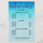 Koelblauwe glitterprijzen logo We zijn open Flyer (Achterkant)