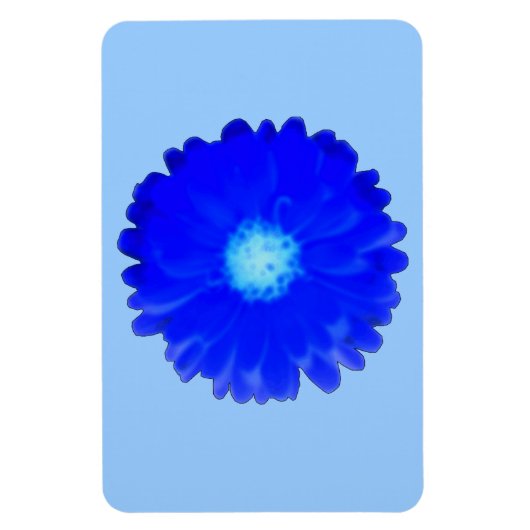 Koelblauwe Goudsbloem Premium Magneet (Verticaal)