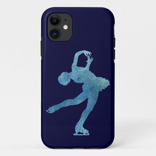 Koelblauwe kunstschaatser Case-Mate iPhone case (Achterkant)