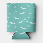 Koelblauwe kuststrook voor zeegaulls blikjeskoeler (Voorkant)