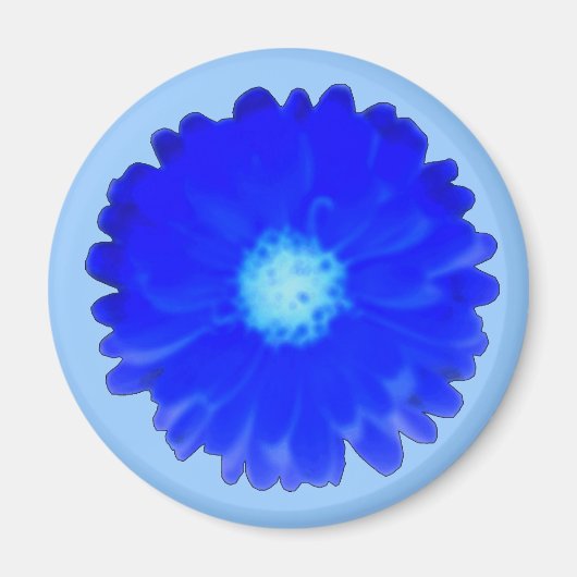 Koelblauwe Marigold-magneet Magneet (Voorkant)