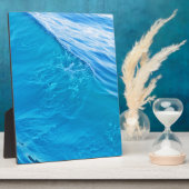 Koelblauwe watergolf fotoplaat (Zijkant)