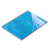 Koelblauwe watergolf notitieboek (Linkerzijde)