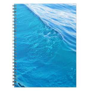 Koelblauwe watergolf notitieboek