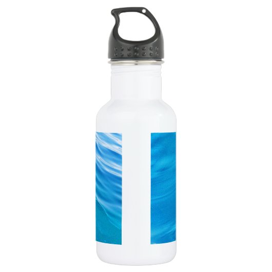 Koelblauwe watergolf waterfles  (Achterkant)
