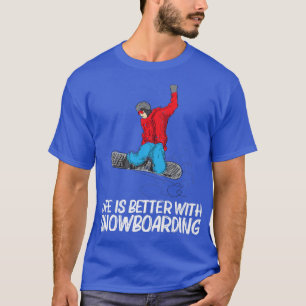 Koelboarding voor mannen Snowboard Snow Win T-shirt
