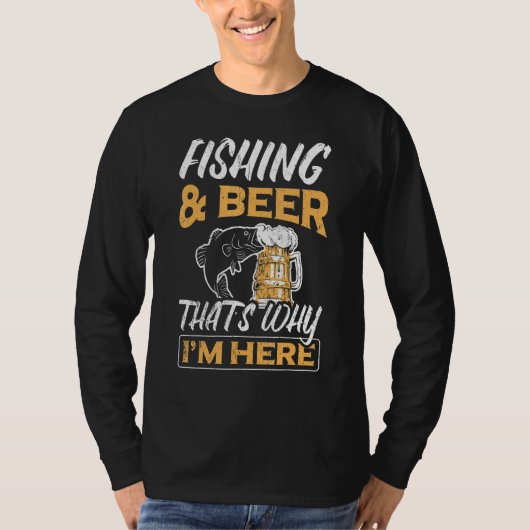 Koelboer Vist en bier voor vissers T-shirt (Voorkant)