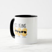 Koelbonen funny Cute Bans met zonnebrillen Mok (Voorkant links)