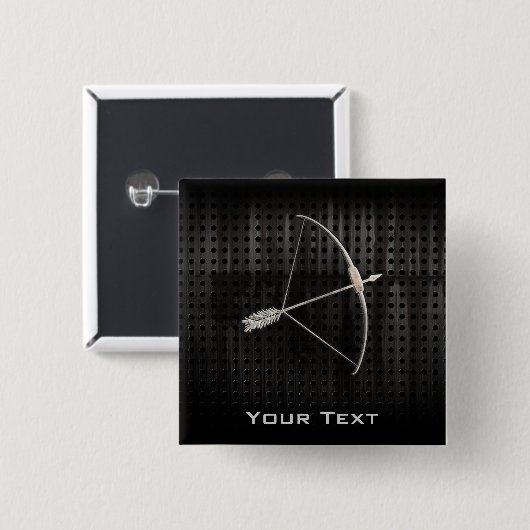 Koelboogschieten Vierkante Button 5,1 Cm (Voorkant /achterkant)