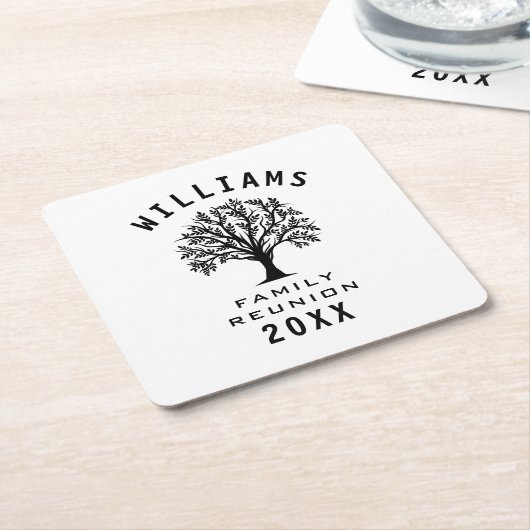 Koelboomfamilie reünie Summer Vacking Road Trip Kartonnen Onderzetters (Schuin)