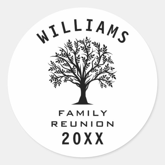 Koelboomfamilie reünie Summer Vacking Road Trip Ronde Sticker (Voorkant)