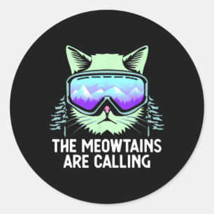Koelbord voor mannen Kinder skki bergbergmassief Ronde Sticker